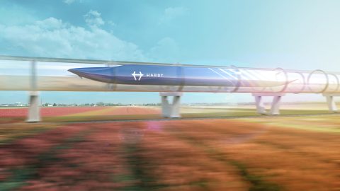 Vision of a hyperloop system, source: Hardt Global Mobility