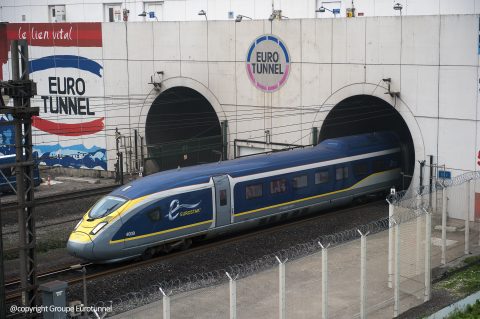 TGV Eurostar Velaro E320 coming out of Channel Tunnel