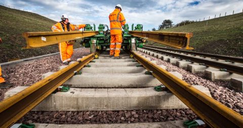 Laying track for the borders railway