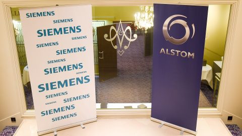 Siemens and Alstom logos, source: Siemens