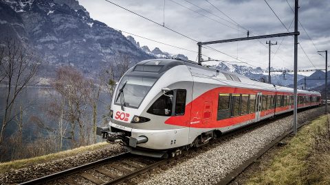 Schweizerische Südostbahn (SOB) Flirt train, source: SOB