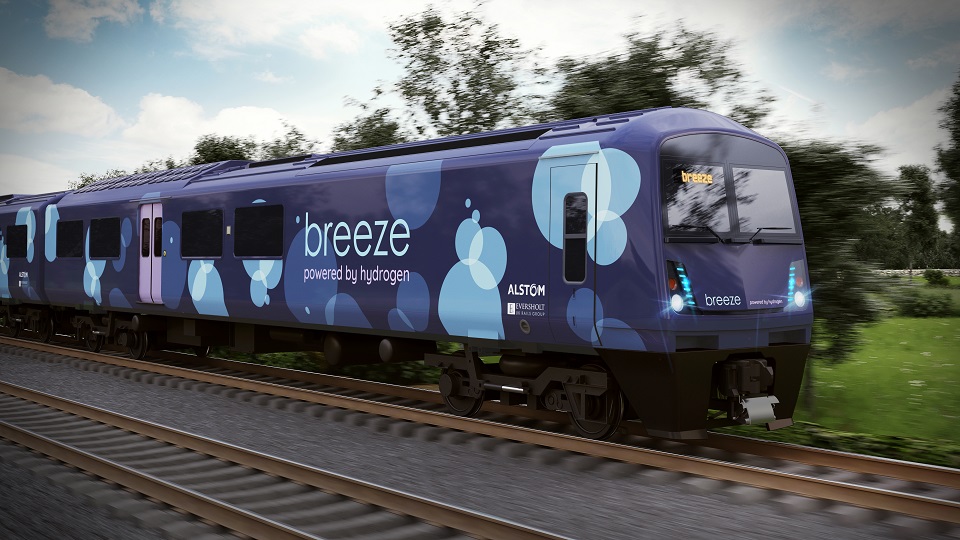 Breeze hydrogen train, source: Alstom