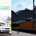 RegioJet CAR4WAY carsharing, source: RailTech collage