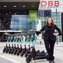 E-scooters at Vienna Main station, source: ÖBB