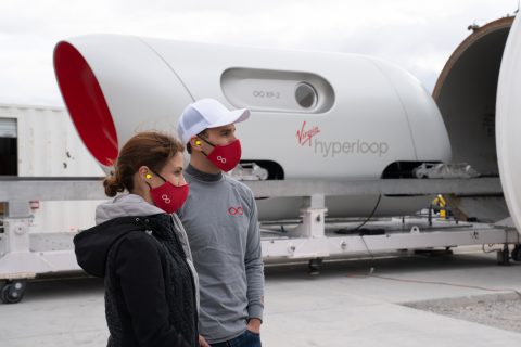 First passengers of a hyperloop test, Virgin Hyperloop