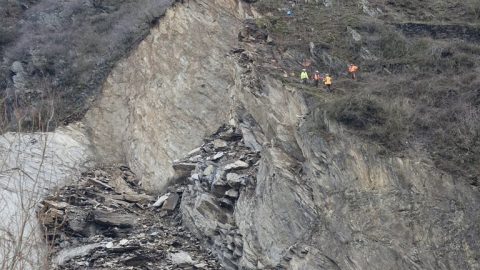 Landslide in the Rhine valley, image: SWR