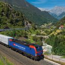 Freight train in Switzerland. Photo: Siemens