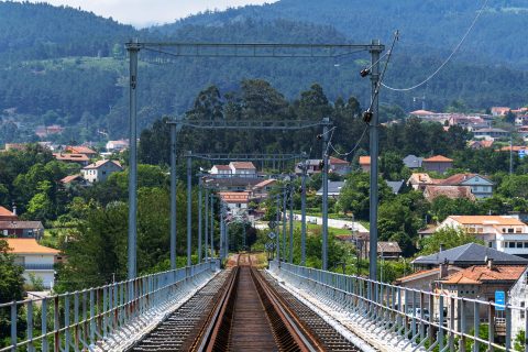 Railway line in Portugal