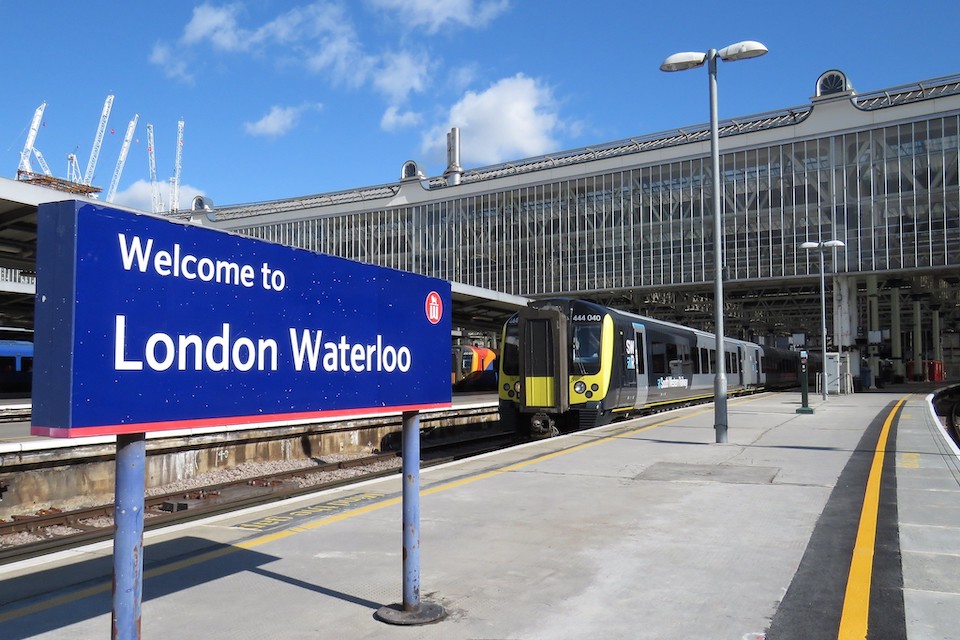 London Waterloo platform sign