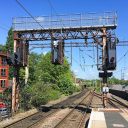 Signals over railway tracks