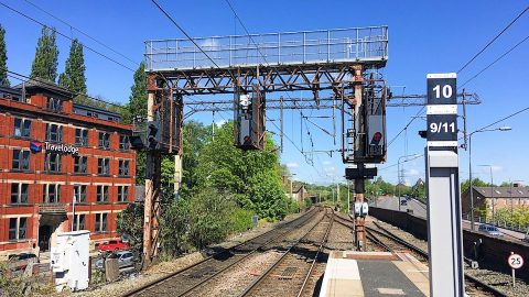 Signals over railway tracks