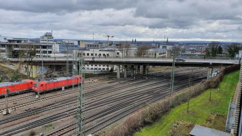 Railway tracks in Aachen, Germany
