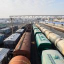 Freight trains in Ukraine