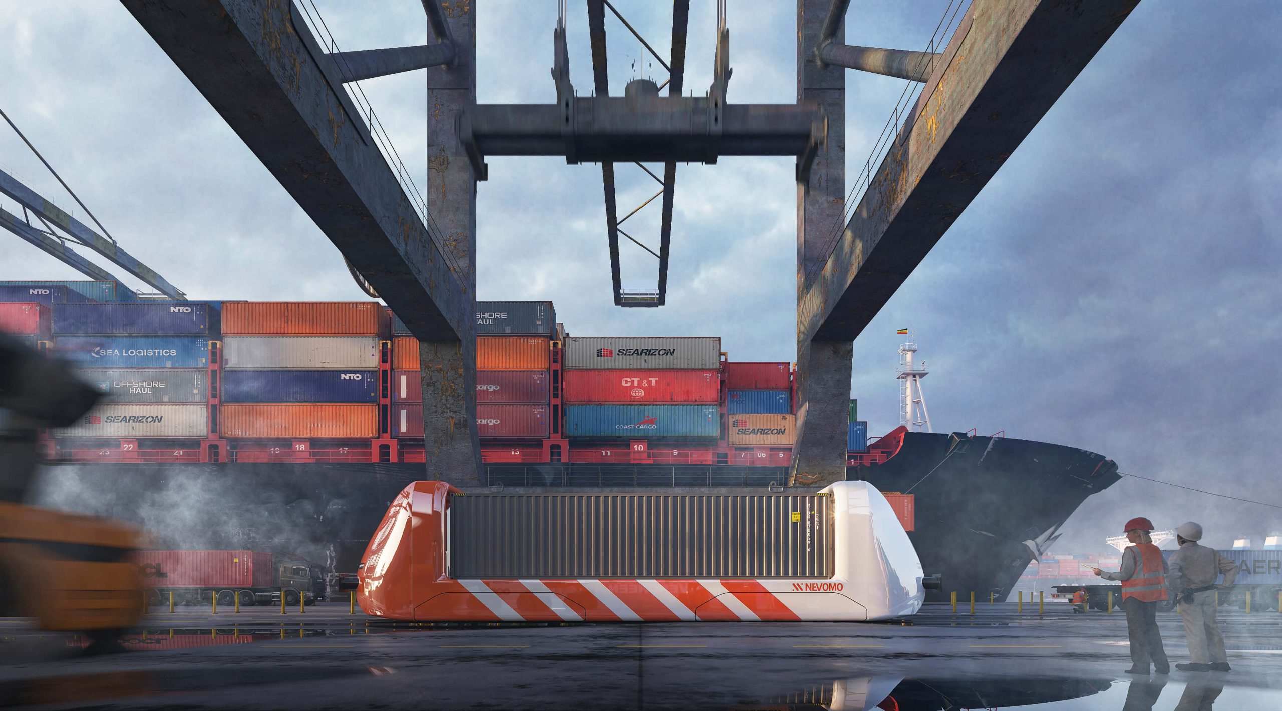 Nevomo's MagRail concept for freight in the ports