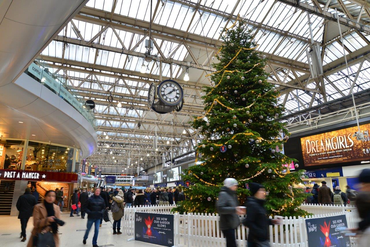 Christmas tree at Waterloo station