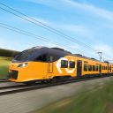 Artist impression of new double-decker CAF trains for Dutch Railways