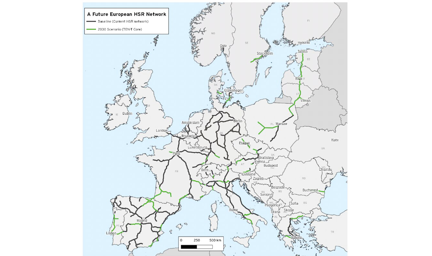 Map of current and future high-speed rail in Europe : r/highspeedrail