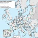 Map of the envisionaged European HSR network