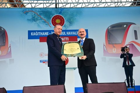 Istanbul metro line opening by Erdogan