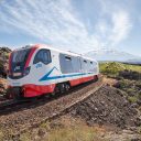 Vulcano diesel train on Sicily's Circumetnea Railway, which will be replaced by hydrogen trains