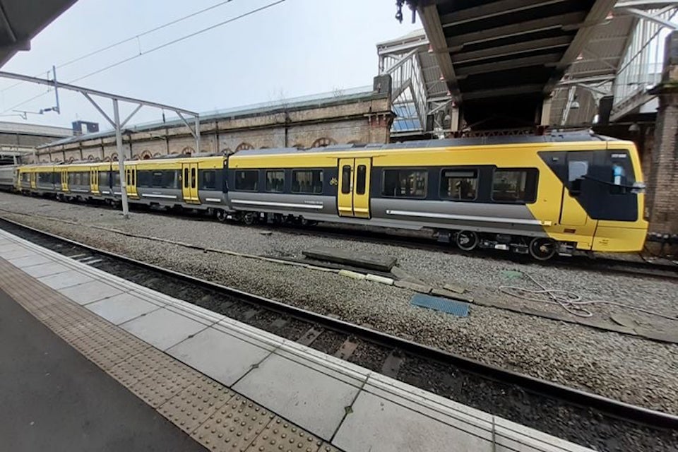 Exterior picture of the new class 777 metro train in Liverpool