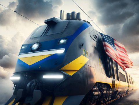 Ukrainian Railways promo for Joe Biden visit