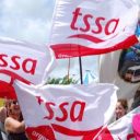 TSSA trades union banners flying