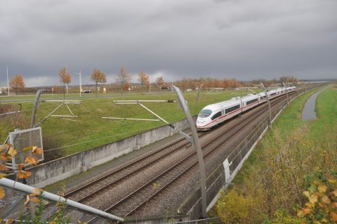 ICE train on the Dutch Betuwe route