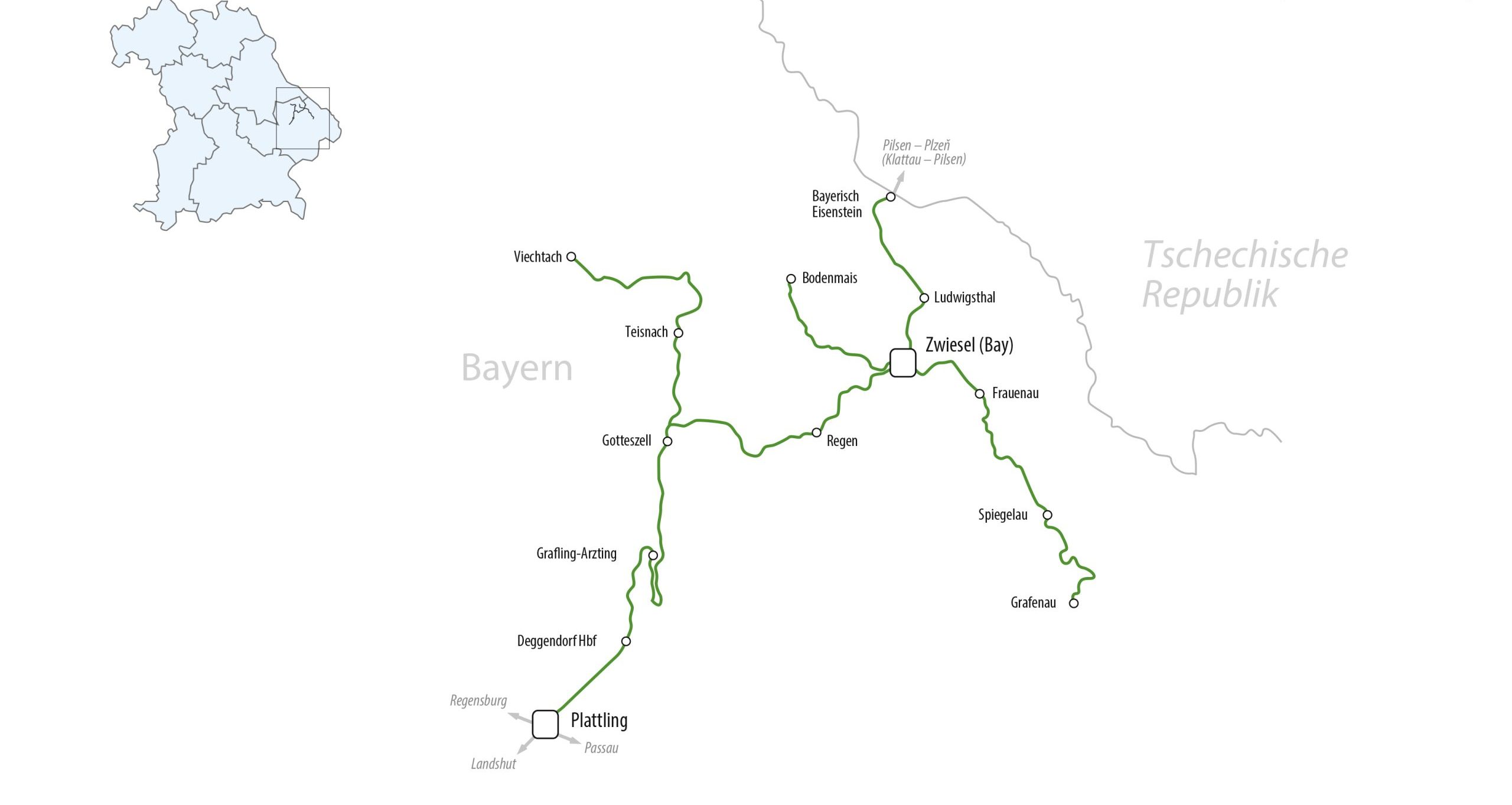 Waldbahn network, Bahnland Bayern