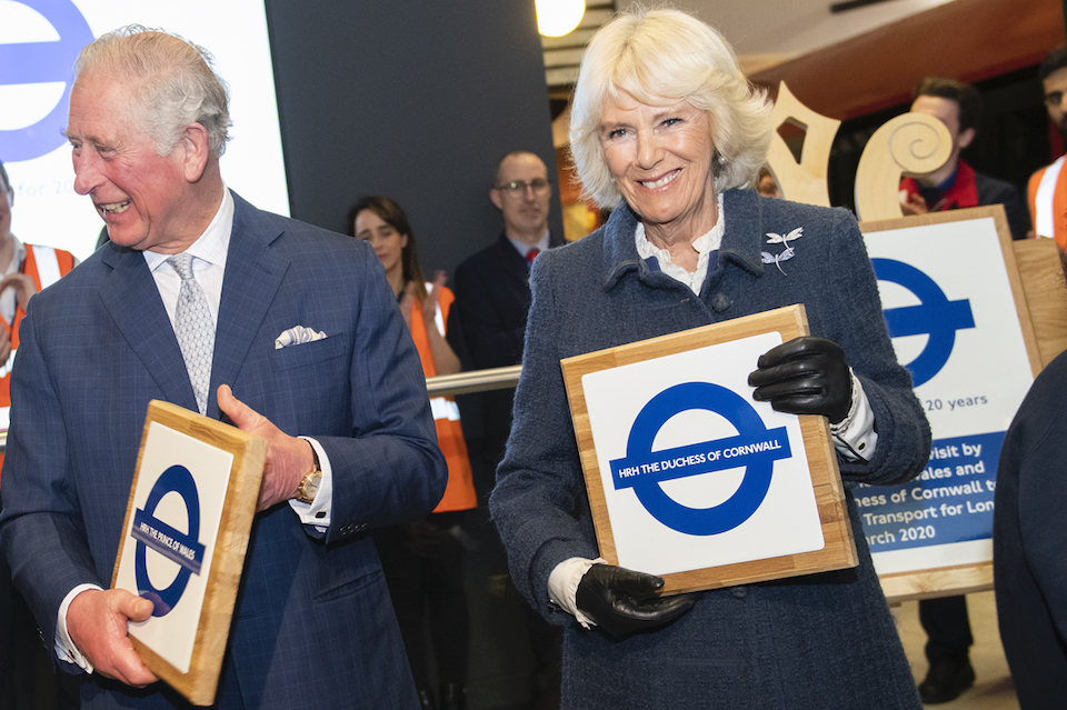 Their Royal Highnesses receive personalised roundels from Transport for London