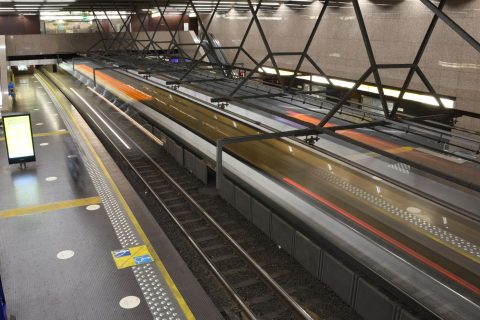 metro tracks in Belgium