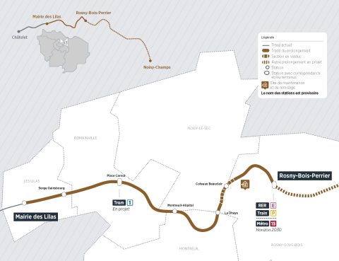 Plan of works on line M11 (Source: IDFM)