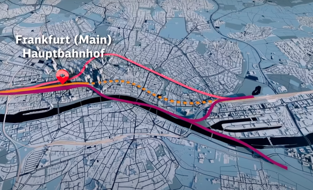 Frankfurt rail tunnel proposals