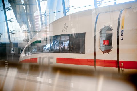 ICE 3 high-speed train in Frankfurt