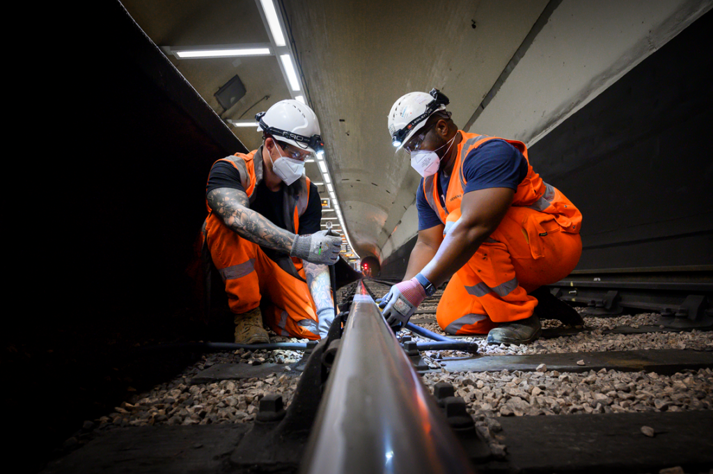 Work being carried out on the Northern City Line