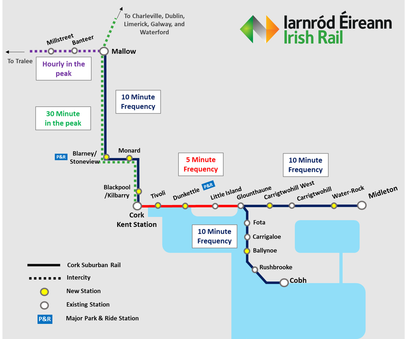 Plans for the Cork network (Irish Rail)