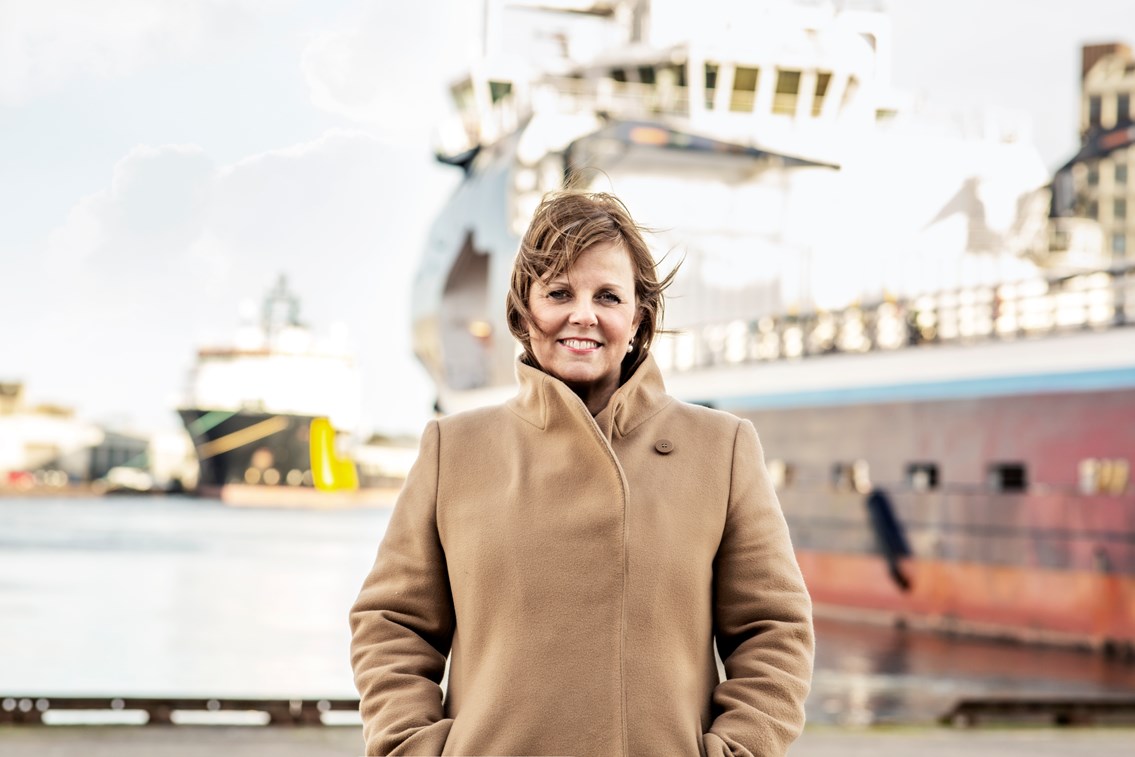 In her stylish winter coat, a portrait of Network Rail executive Michelle Handforth