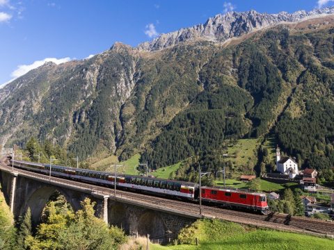 Gotthard Panorama express train