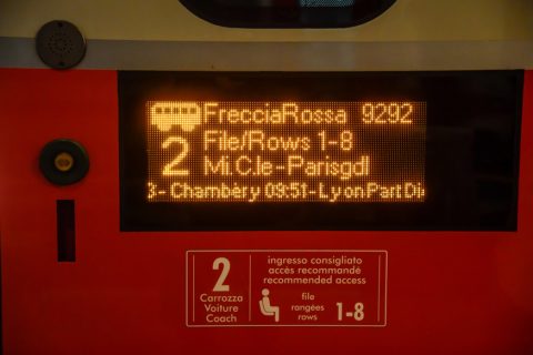 Frecciarossa train on the Paris-Lyon line