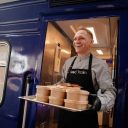 The food train can deliver ready-to-eat meals to Ukrainian cities that need it