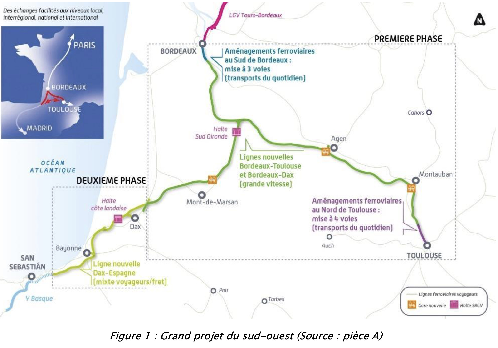 Map of proposed new rail lines for the first phase of the GPSO(Source: AE decision)