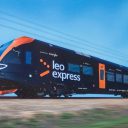 Leo Express train with Renfe logo