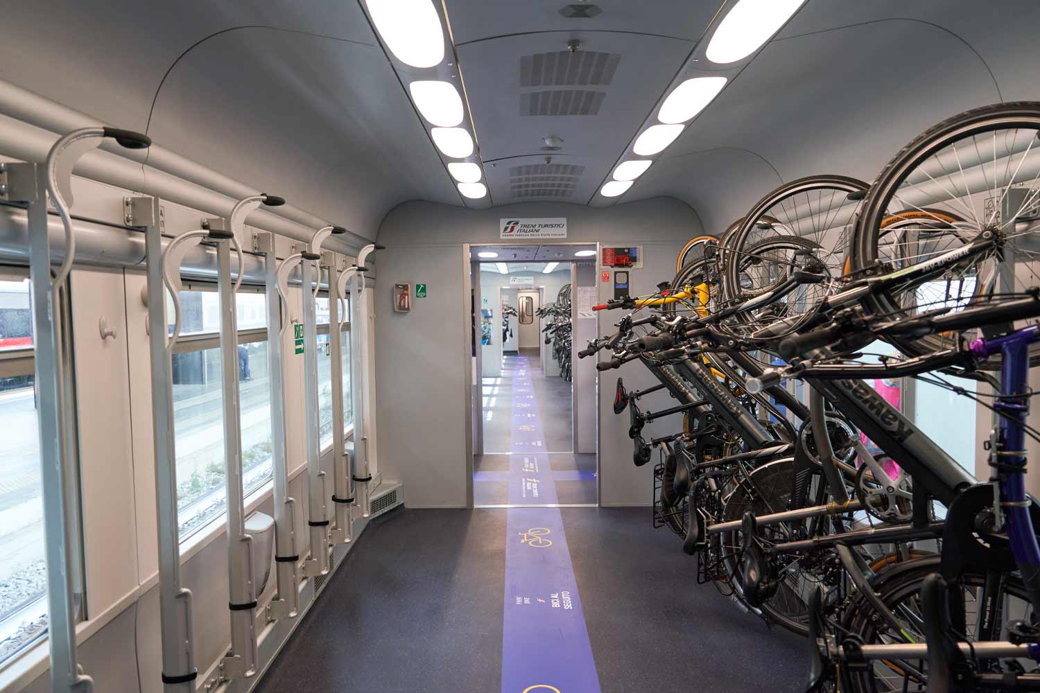 The train also features a special bike compartment