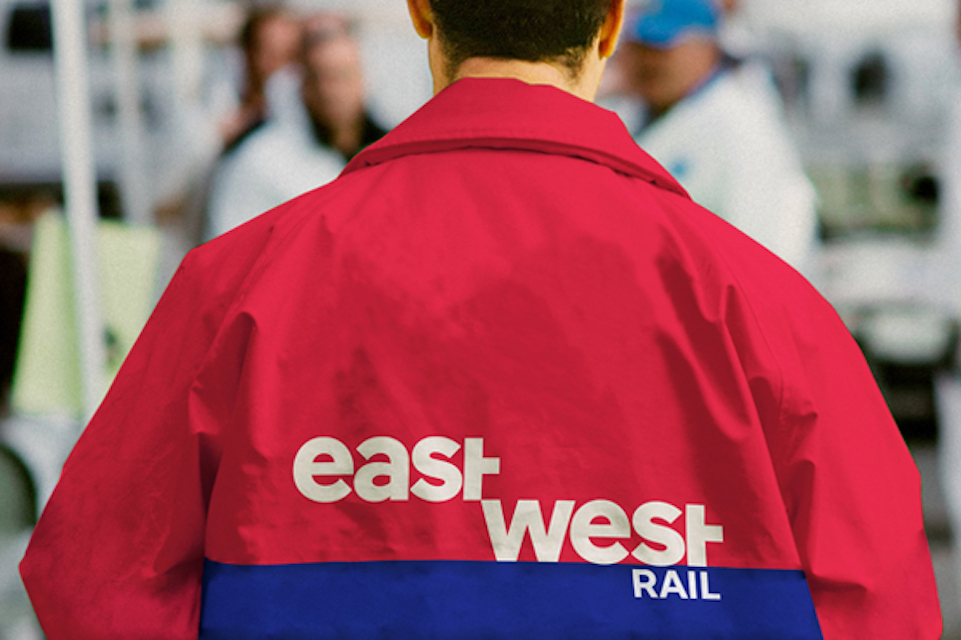 East West Rail logo on jacket (East West Rail)