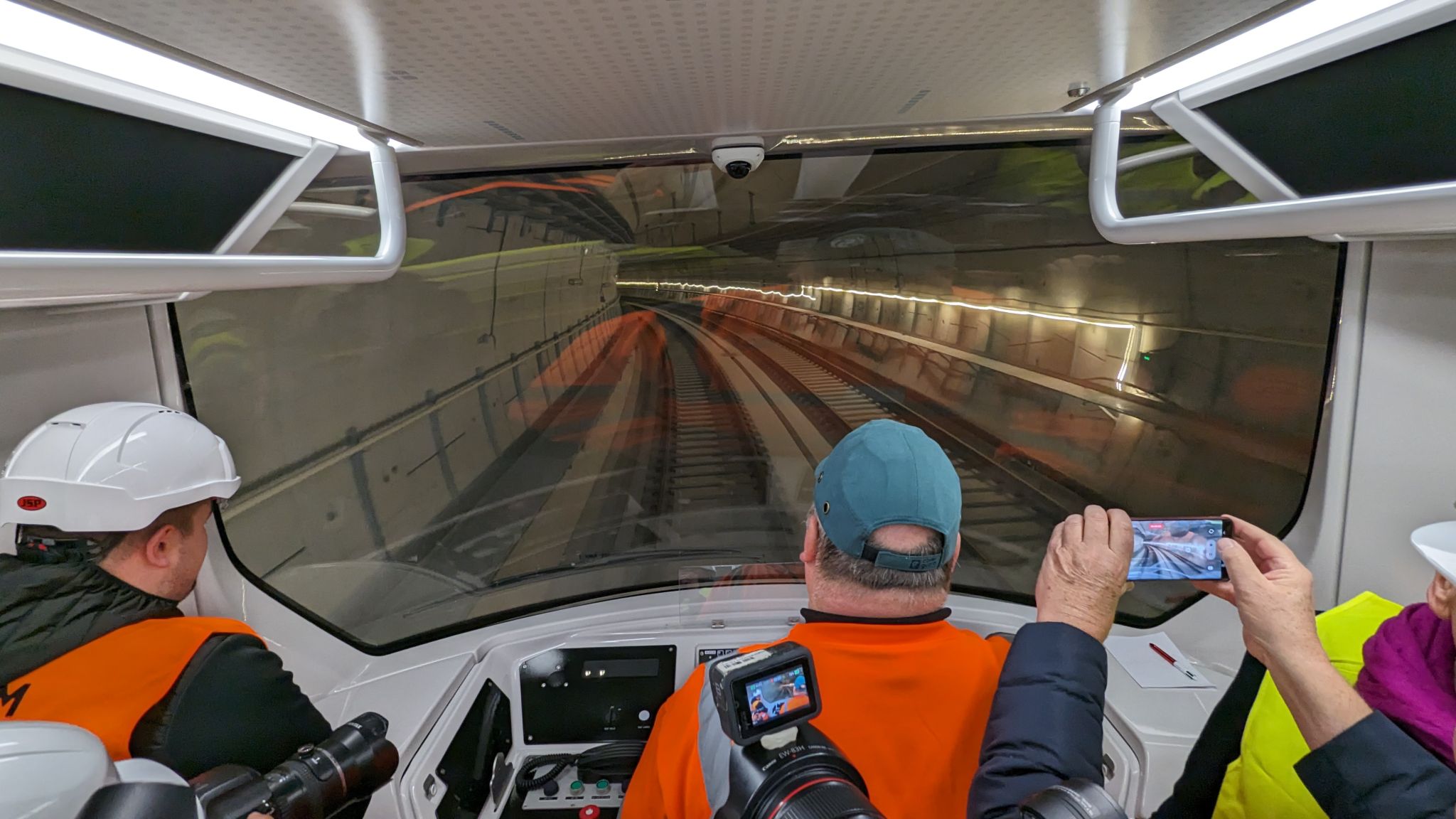 Test run in the Metro tunnel near Champigny (Photo: IDF Mobilités)