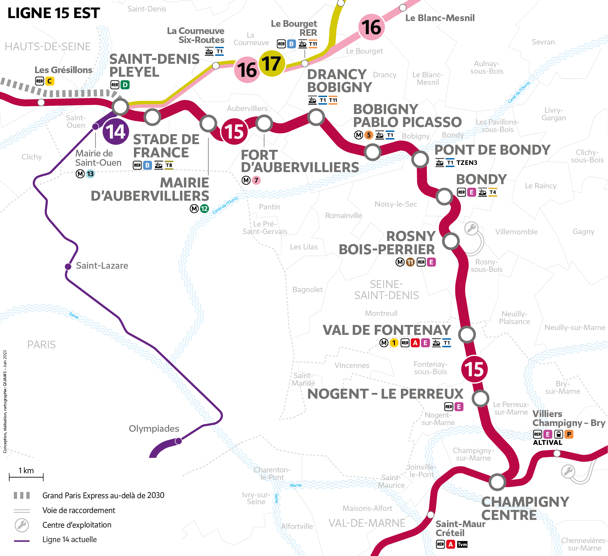 Line M15 East map (Photo: SGP)