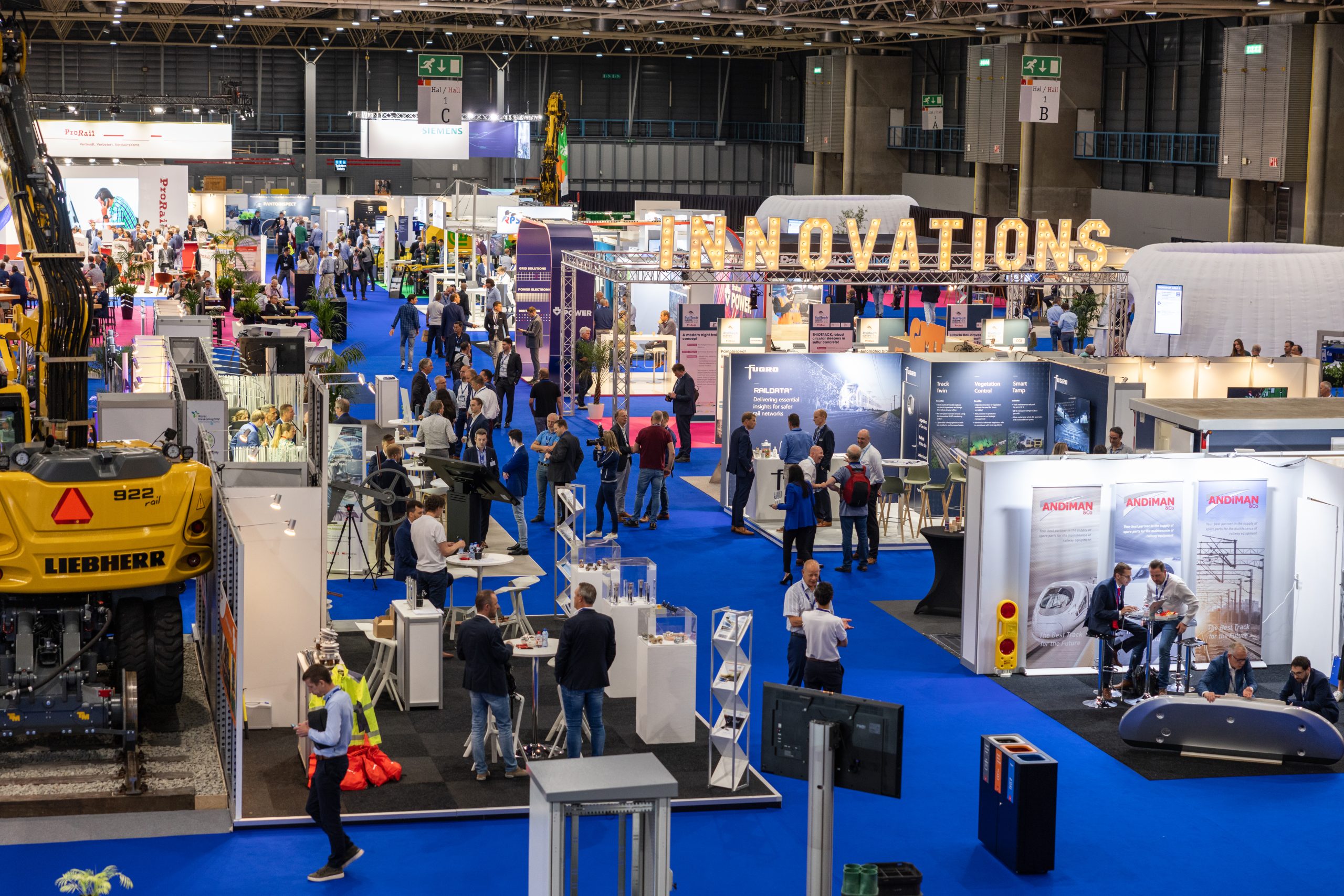 The exhibition floor of the RailTech Europe 2022 edition 
