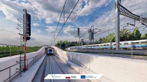 Visualisation of the high-speed rail tunnel in Łódź