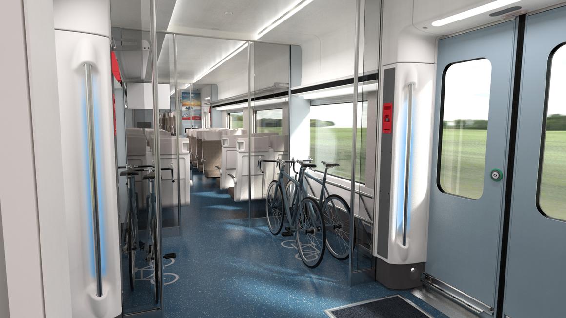 Interior of the new Coradia Max trains – Non-contractual design for illustration purposes (©Alstom Advanced & Creative Design)
