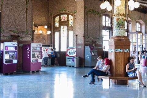 Renfe ticket booths in Valencia